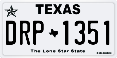 TX license plate DRP1351