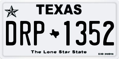 TX license plate DRP1352