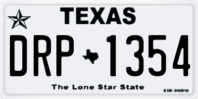 TX license plate DRP1354