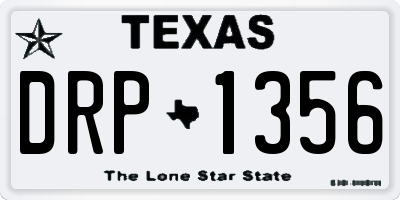 TX license plate DRP1356