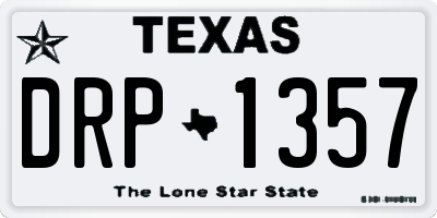 TX license plate DRP1357