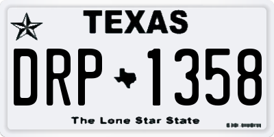 TX license plate DRP1358
