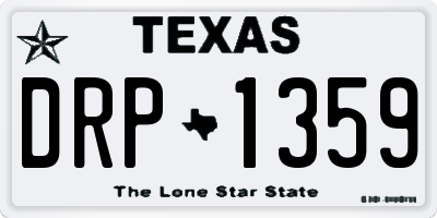 TX license plate DRP1359