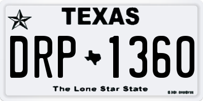 TX license plate DRP1360
