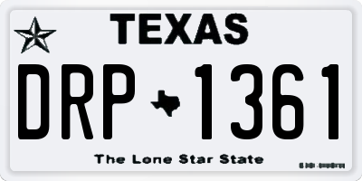 TX license plate DRP1361