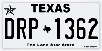 TX license plate DRP1362