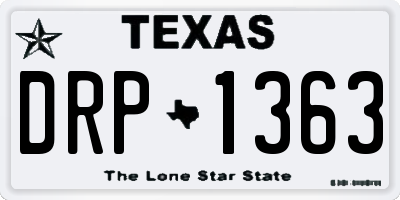 TX license plate DRP1363