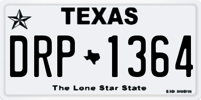 TX license plate DRP1364