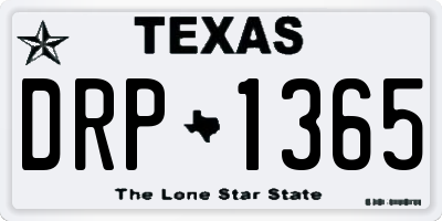 TX license plate DRP1365