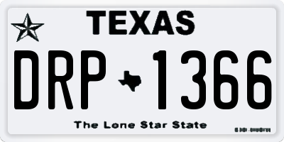 TX license plate DRP1366