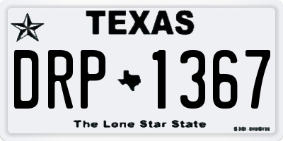 TX license plate DRP1367
