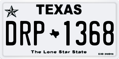 TX license plate DRP1368