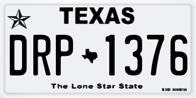 TX license plate DRP1376