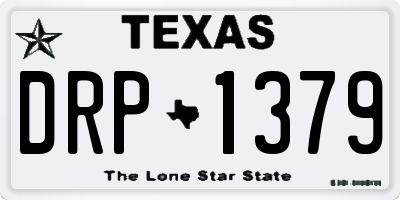 TX license plate DRP1379