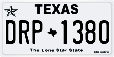 TX license plate DRP1380