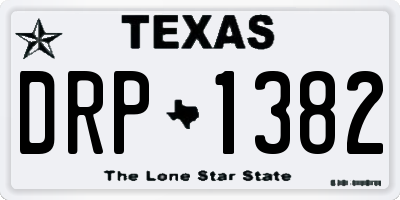 TX license plate DRP1382
