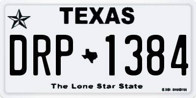 TX license plate DRP1384