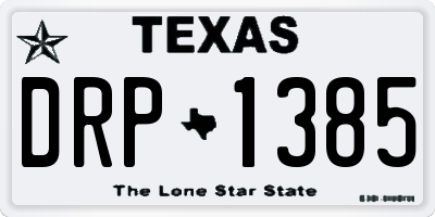TX license plate DRP1385