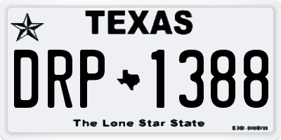 TX license plate DRP1388