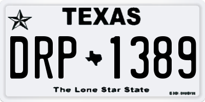 TX license plate DRP1389