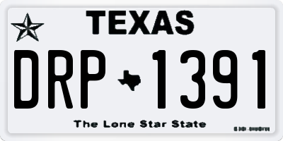 TX license plate DRP1391