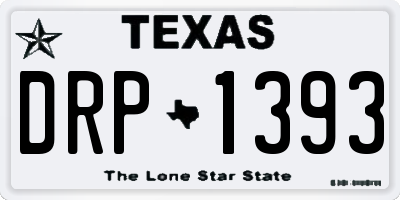 TX license plate DRP1393