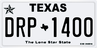 TX license plate DRP1400