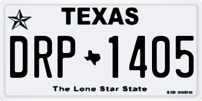 TX license plate DRP1405