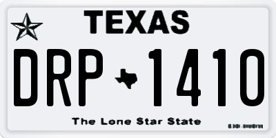 TX license plate DRP1410