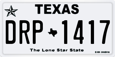TX license plate DRP1417