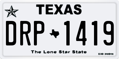 TX license plate DRP1419