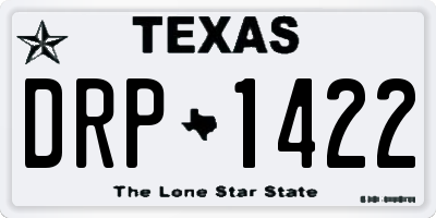 TX license plate DRP1422