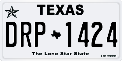 TX license plate DRP1424