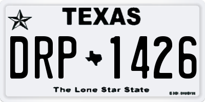 TX license plate DRP1426