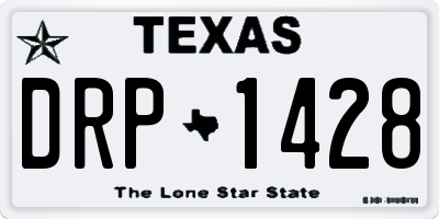 TX license plate DRP1428
