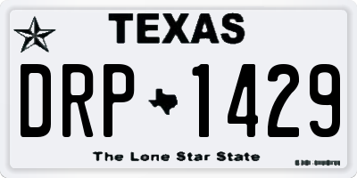TX license plate DRP1429