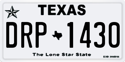 TX license plate DRP1430