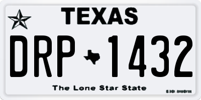 TX license plate DRP1432