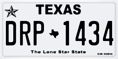 TX license plate DRP1434