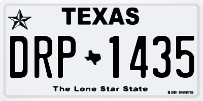TX license plate DRP1435