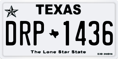 TX license plate DRP1436