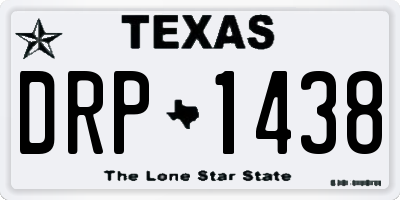 TX license plate DRP1438