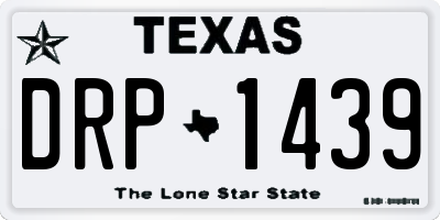 TX license plate DRP1439