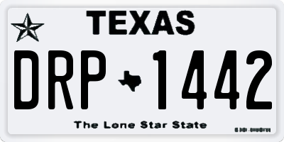 TX license plate DRP1442