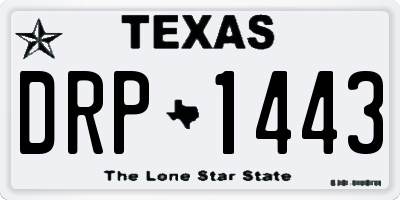 TX license plate DRP1443