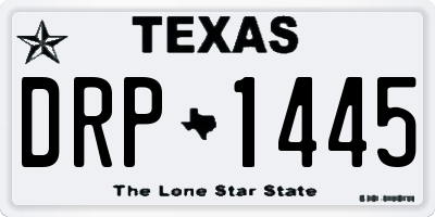 TX license plate DRP1445