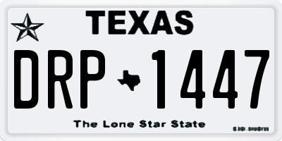 TX license plate DRP1447