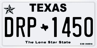 TX license plate DRP1450