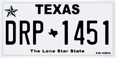 TX license plate DRP1451
