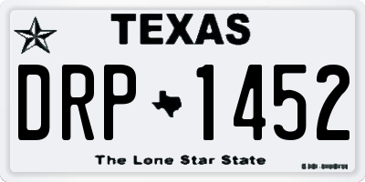 TX license plate DRP1452